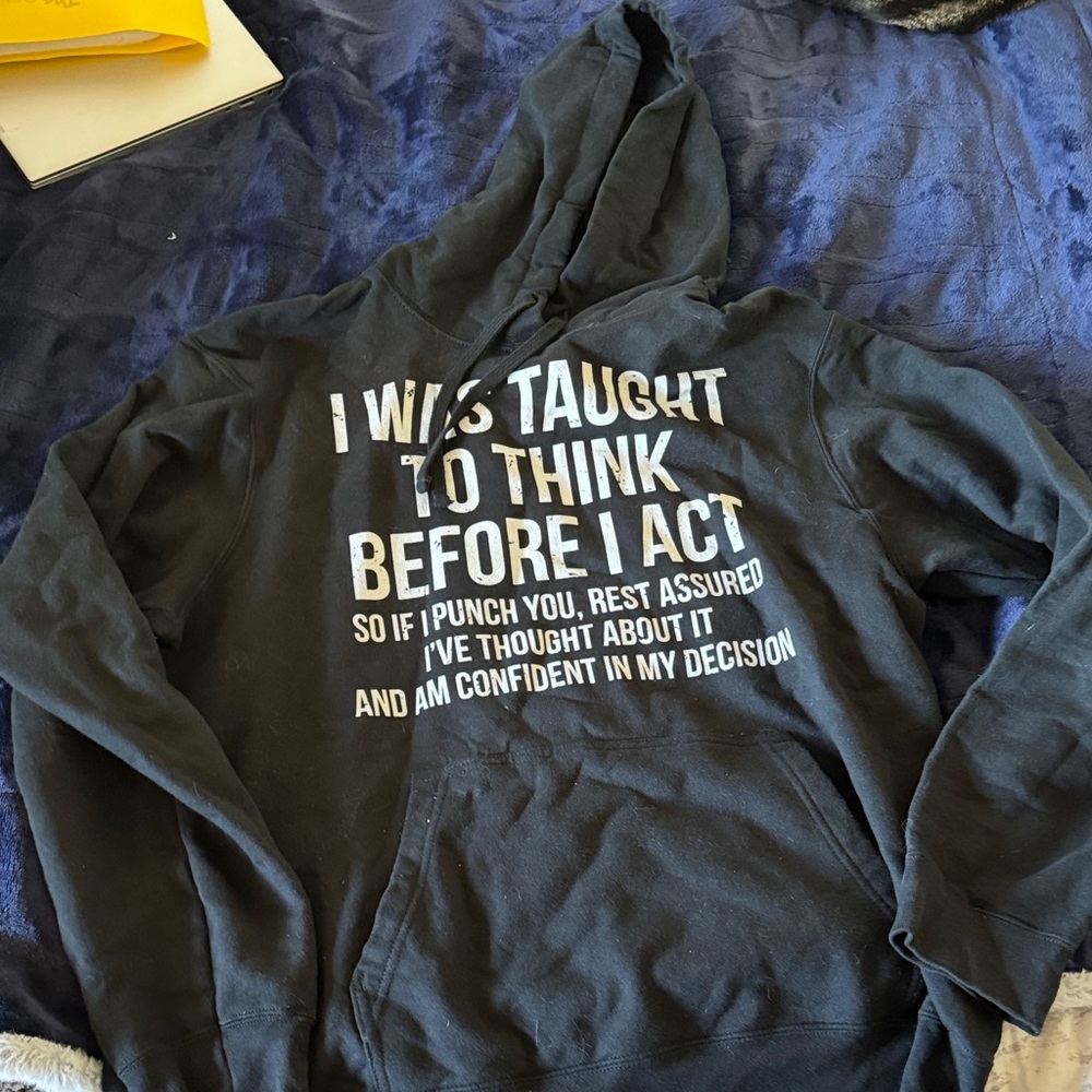 Black Graphic Hoodie